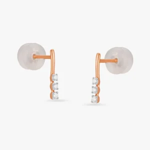 Dainty Glam Diamond Stud Earrings