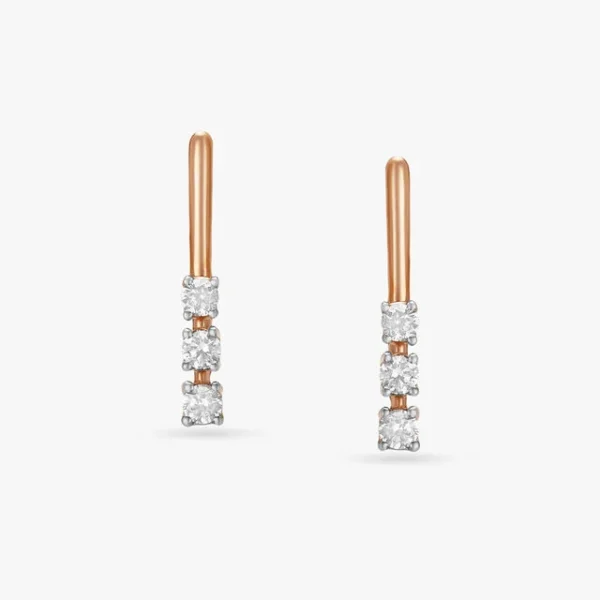 Dainty Glam Diamond Stud Earrings - Image 3