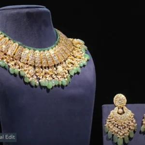 Serafima Necklace And Shilpa Chandbalis Polki Set