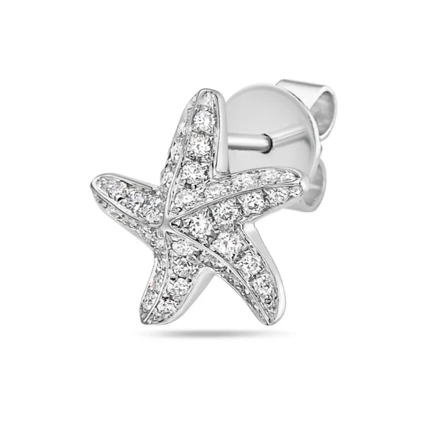 White Diamond 14k White Gold Diamond Earrings - Image 2