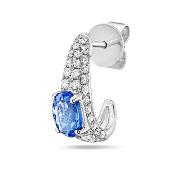 White Diamond 14k White Gold Diamond Earrings - Image 2
