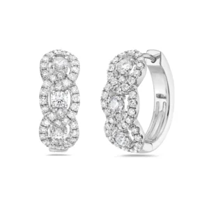 White Diamond White Gold Earring