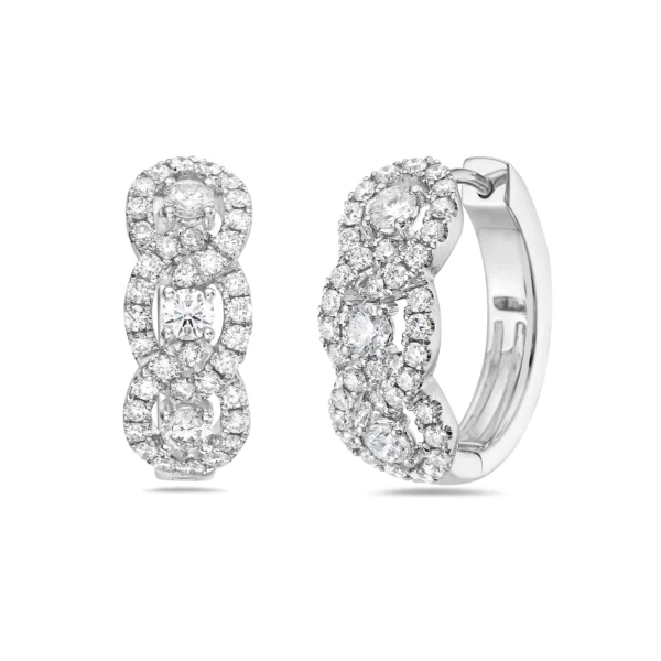 White Diamond White Gold Earring