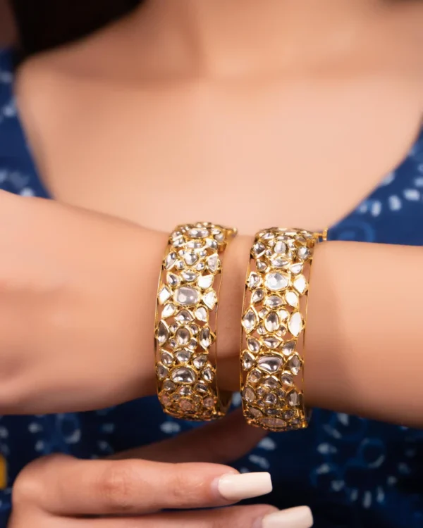 Valentina Jadau Polki Bangle - Image 2