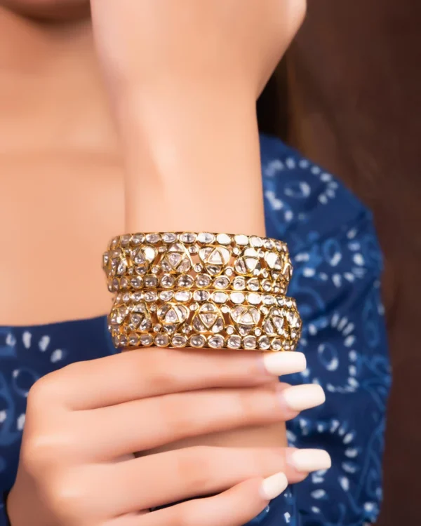Rashmika Jadau Polki Bangle - Image 2
