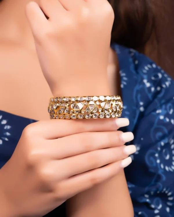 Rashmika Jadau Polki Bangle - Image 3