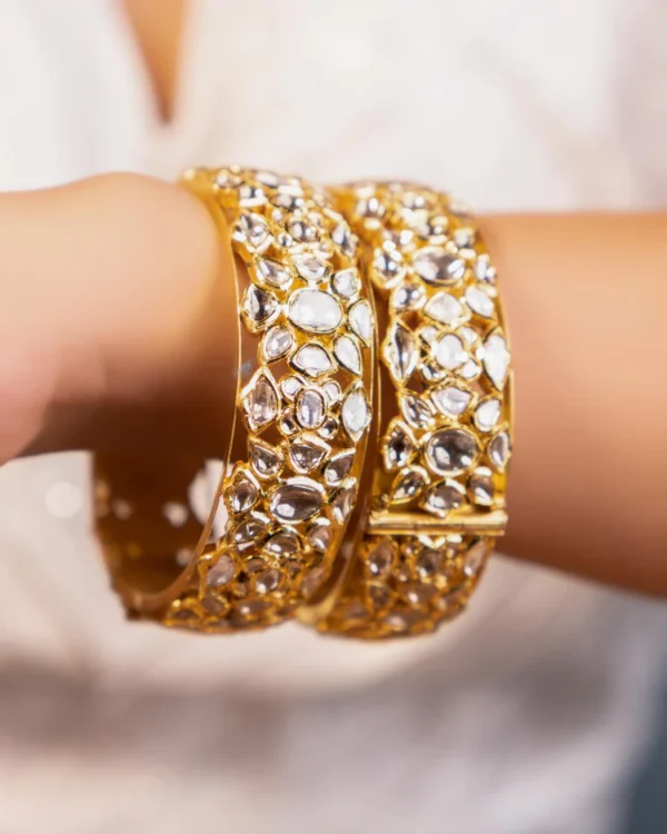 Trivina Jadau Polki Bangle - Image 2