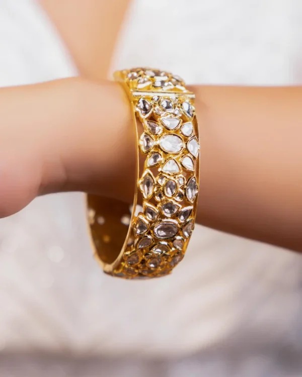 Trivina Jadau Polki Bangle - Image 4