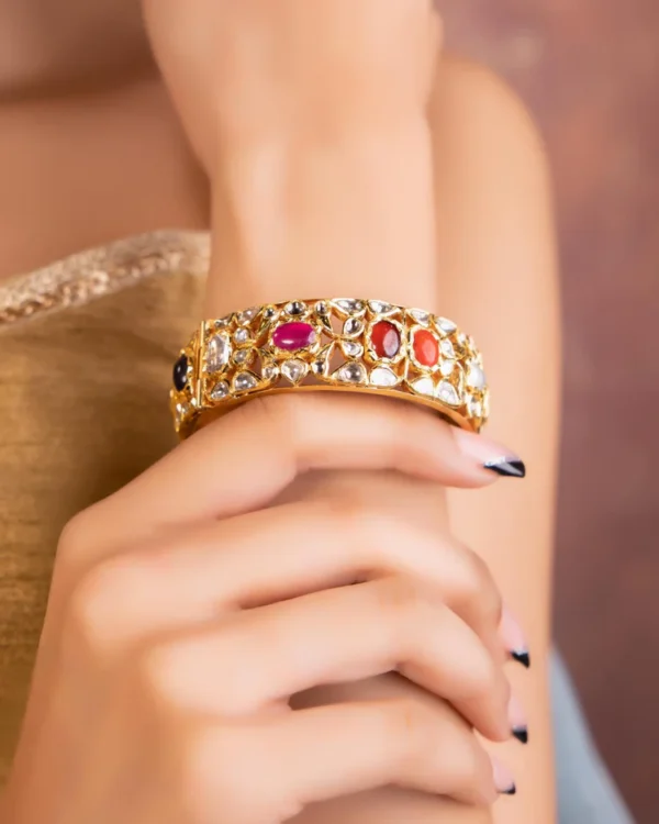 Tasneem Jadau Polki Bangle - Image 2