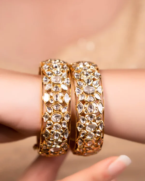 Anshika Jadau Polki Bangle - Image 2