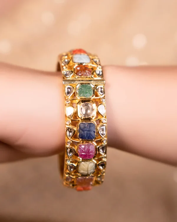 Rizha Jadau Polki Bangle - Image 2