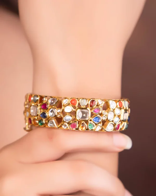 Oishi Jadau Polki Bangle - Image 3