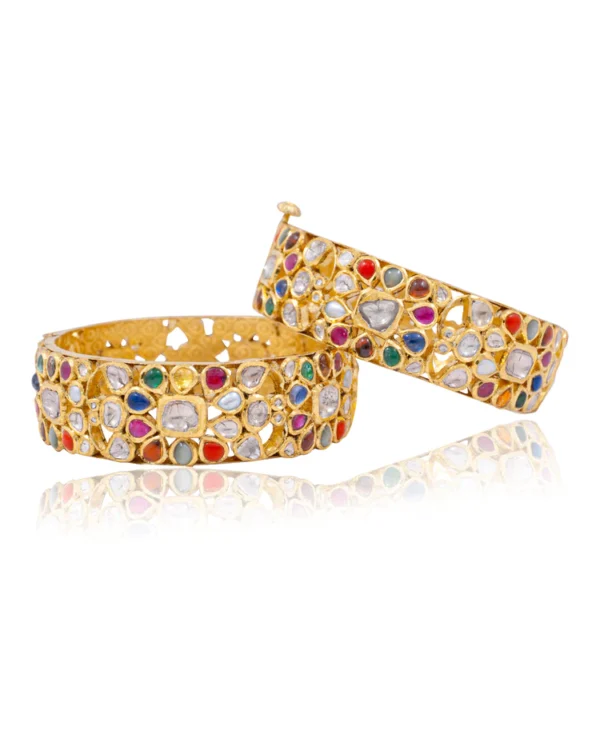 Oishi Jadau Polki Bangle - Image 4