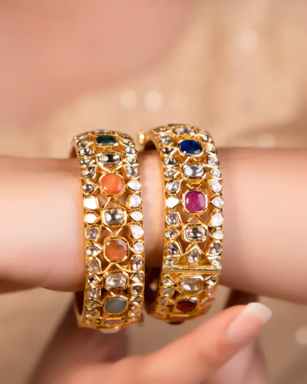 Ditya Jadau Polki Bangle - Image 2