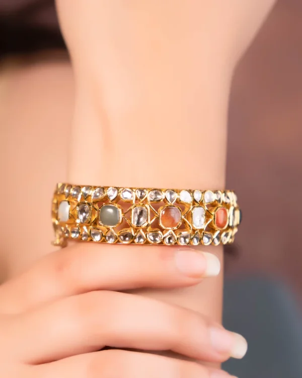 Ditya Jadau Polki Bangle - Image 3