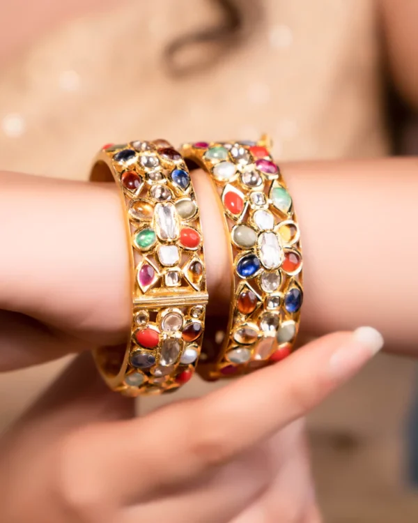 Aparna Jadau Polki Bangle - Image 3