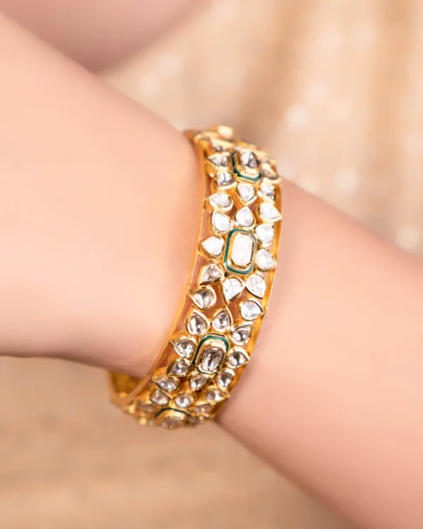 Rimjhim Jadau Polki Bangle - Image 2