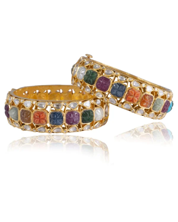 Arianna Jadau Polki Bangle - Image 3