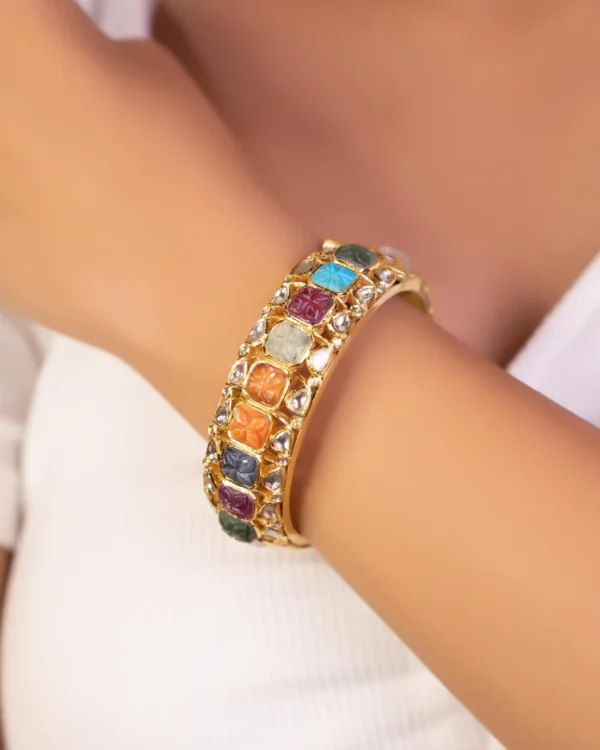 Arianna Jadau Polki Bangle - Image 2