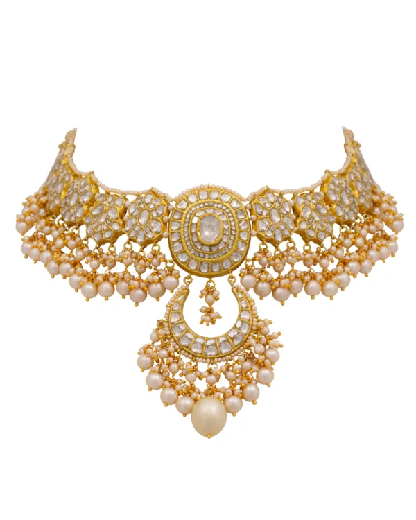 Fasana Necklace and Norina Chandbalis Polki Set - Image 2