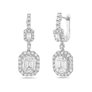 White Diamond, 18K White Gold Earring