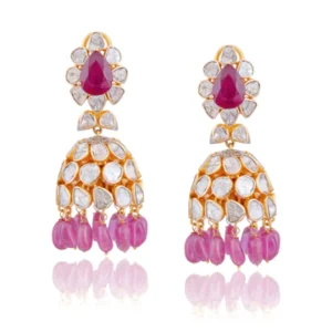 Riddhi Polki And Diamond Jhumkas