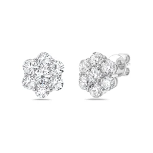 White Diamond White Gold Earring Vs Quality