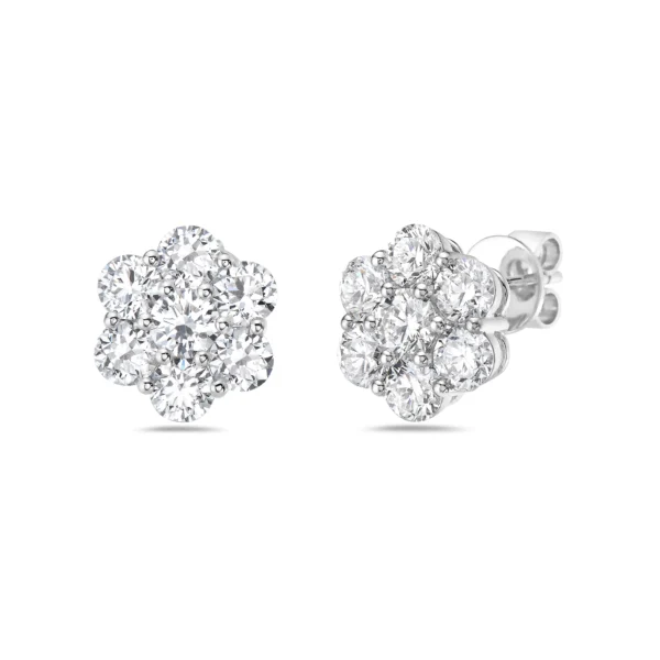 White Diamond White Gold Earring Vs Quality
