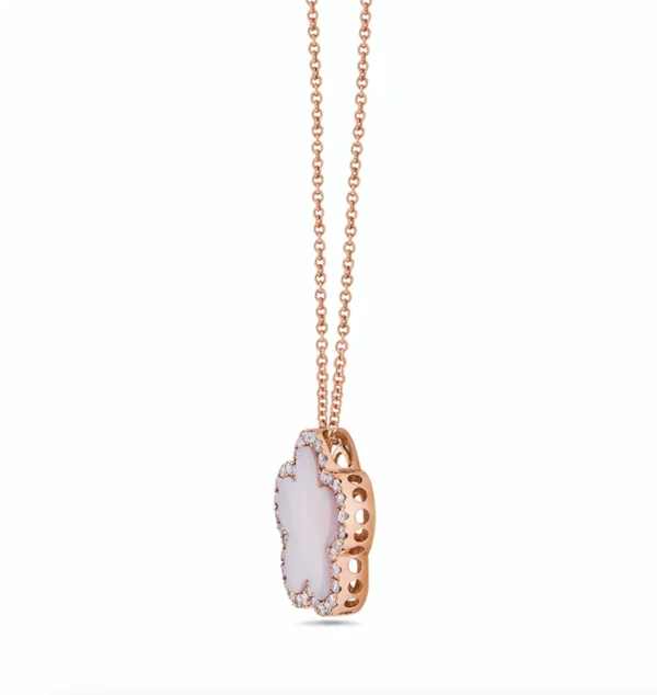 Pink Diamond 14k Rose Gold Diamond Necklace - Image 2
