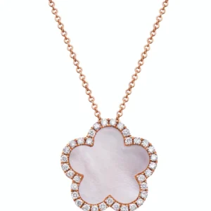 Pink Diamond 14k Rose Gold Diamond Necklace