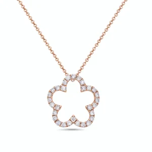 Pink Diamond 14k Rose Gold Diamond Necklace