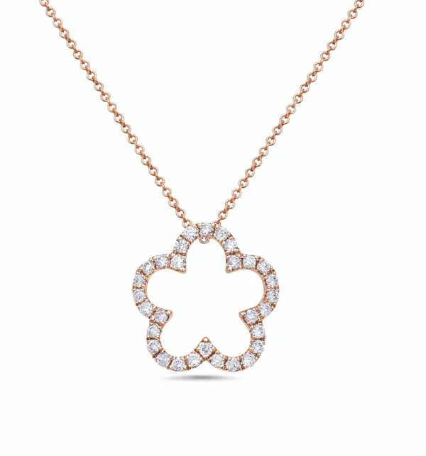 Pink Diamond 14k Rose Gold Diamond Necklace