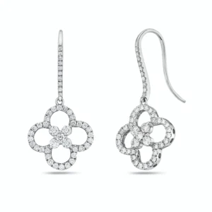 White Diamond 14k White Gold Diamond Earrings