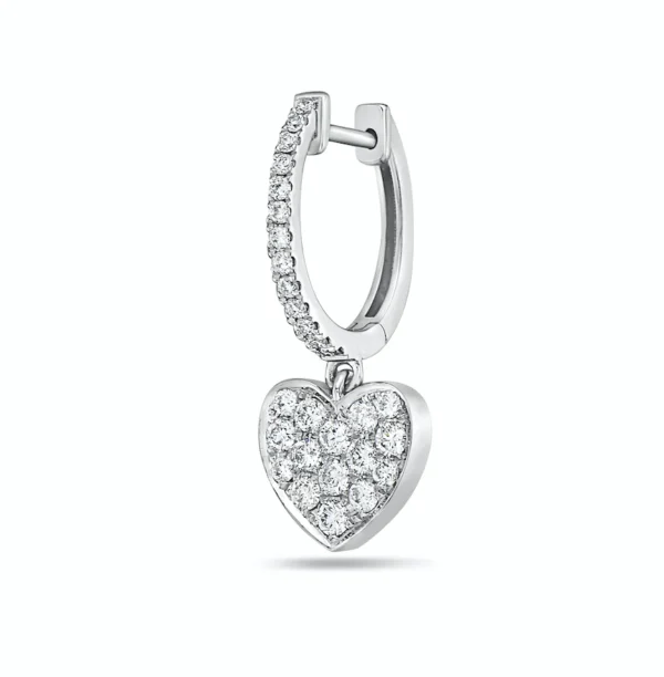 White Diamond and white Gold Earrings - Image 2