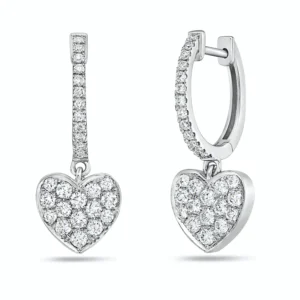 White Diamond and white Gold Earrings