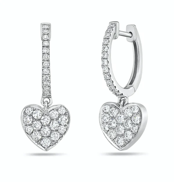 White Diamond and white Gold Earrings