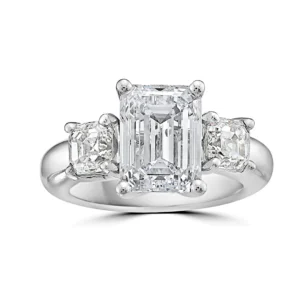 Emerald Cut - D Color Diamond, VVS2 Ring