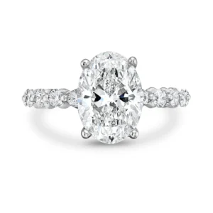 White Diamond 18K White Gold Ring Vs1 Quality