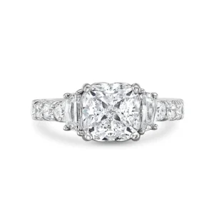 White Diamond 18K White Gold Ring Vvs2