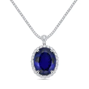 White Diamond Multi Shape 18K White Gold Necklace