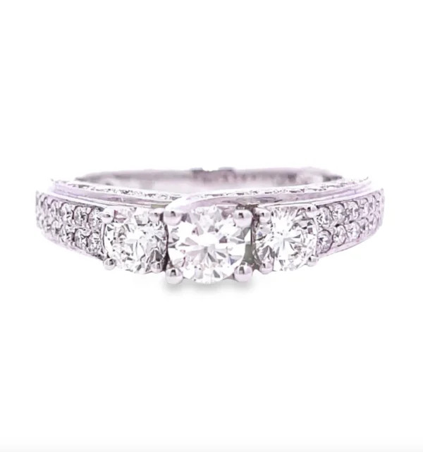 White Diamond 14K White Gold Ring