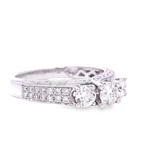 White Diamond 14K White Gold Ring - Image 2