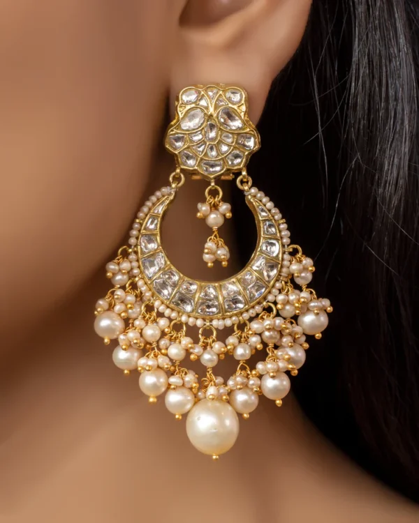 Fasana Necklace and Norina Chandbalis Polki Set - Image 6