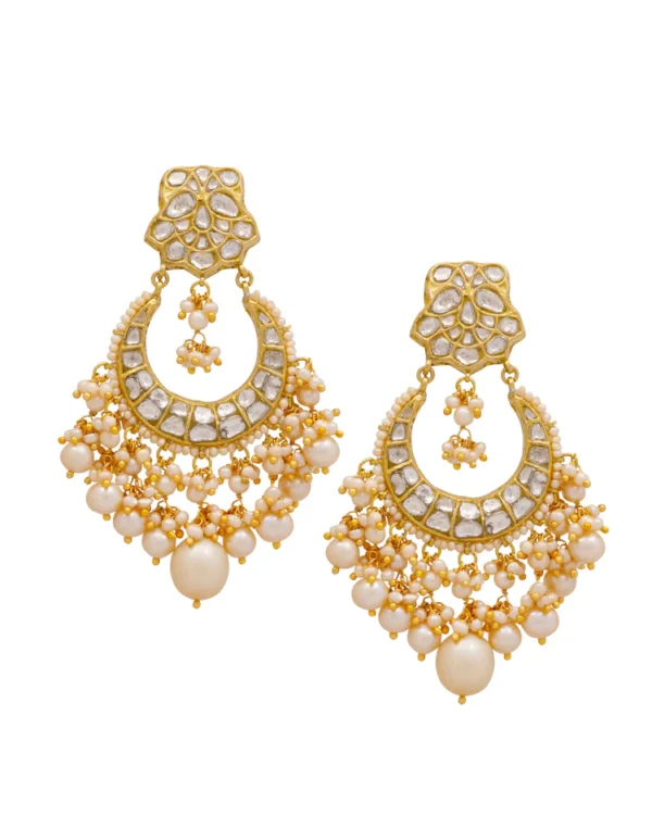 Fasana Necklace and Norina Chandbalis Polki Set - Image 5