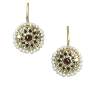Rabia Polki Long Earrings