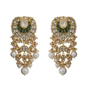 Ishira Polki Long Earrings