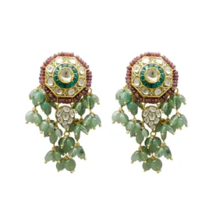 Malishka Polki Long Earrings