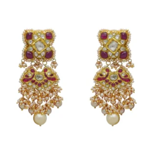 Rambha Polki Long Earrings