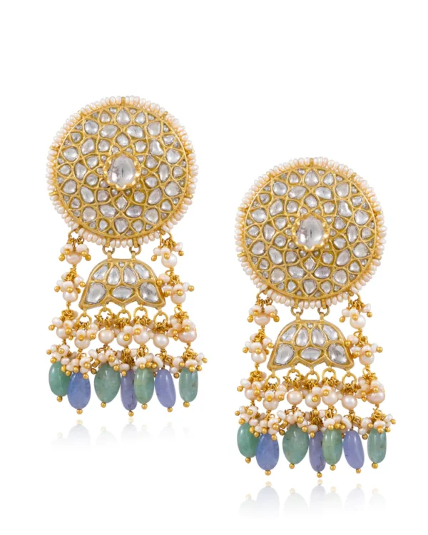 Chinmaye Polki Long Earrings