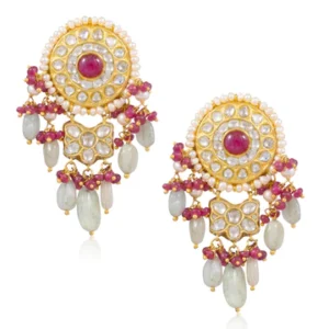 Kishori Polki Long Earrings
